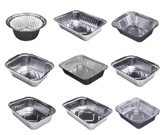Rectangular Disposable Takeaway Special Aluminum Foil Food Container With Lid Air Fryer