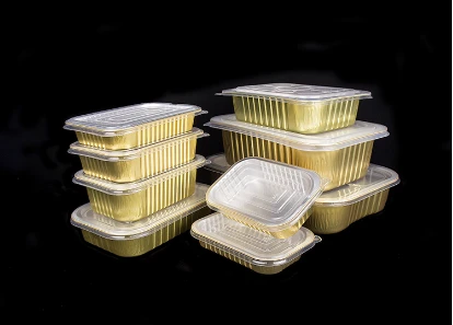 Aluminum Foil Square Lunch Box For Home Takeaway Packaging High Temperature Resistant