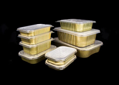 Aluminum Foil Square Lunch Box For Home Takeaway Packaging High Temperature Resistant
