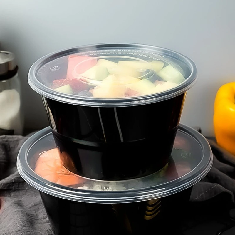 Black Disposable Plastic Meal Box