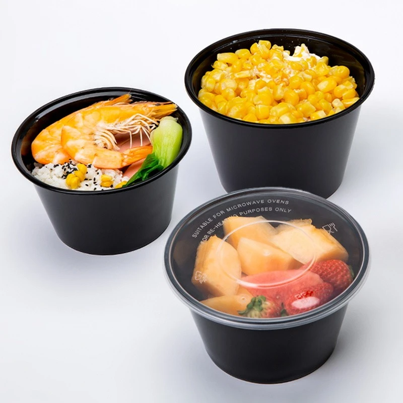 Black Disposable Plastic Meal Box