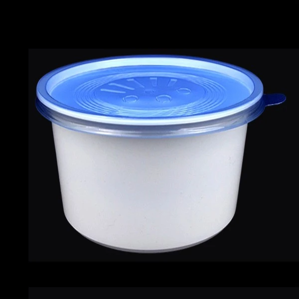 Blue Covered Circular Thickened White Takeaway Packaging Box
