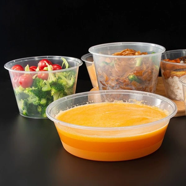 Circular Disposable Plastic Transparent Packaging Lunch Box