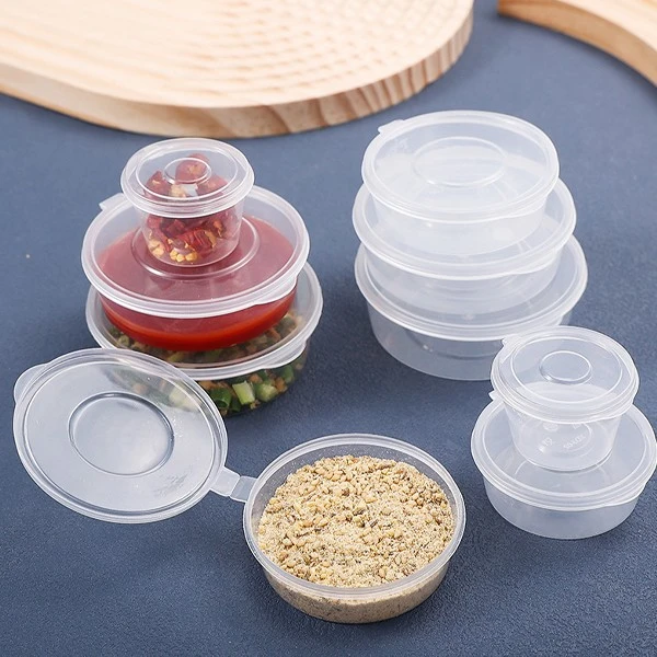 Circular Transparent Sauce Cup Dipping Box