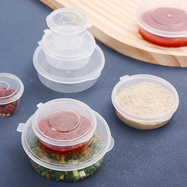 Circular Transparent Sauce Cup Dipping Box