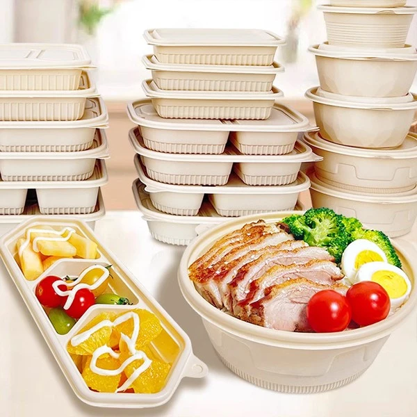 Corn Starch Based 3-5 Grid Takeaway Packaging Box