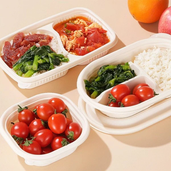 Corn Starch Based 3-5 Grid Takeaway Packaging Box