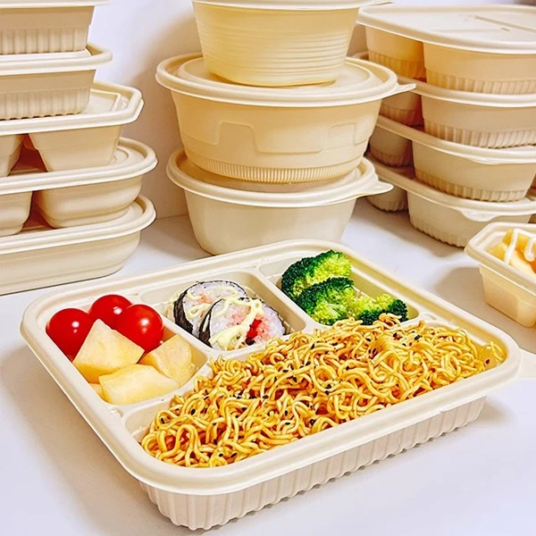 Corn Starch Based 3-5 Grid Takeaway Packaging Box