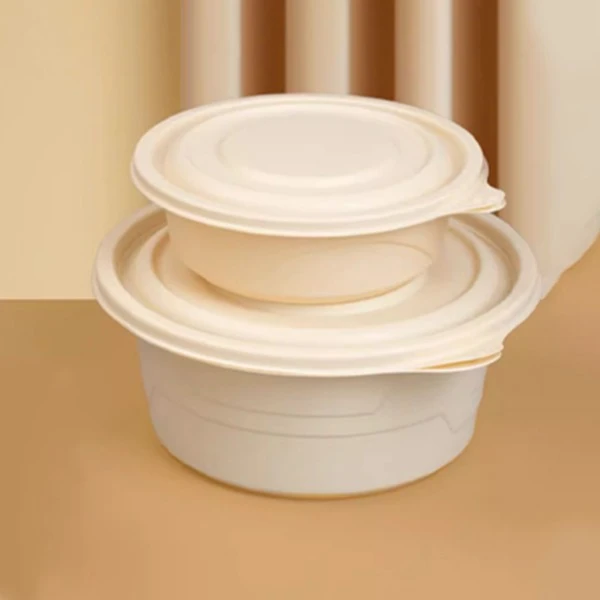 Corn Starch Circular Packaging Box For Catering