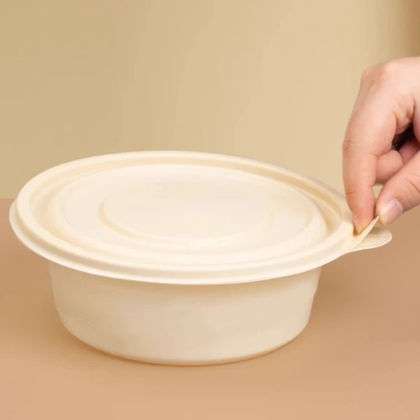 Corn Starch Circular Packaging Box For Catering
