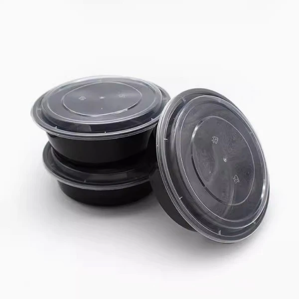 Black Easy Open Plastic Food Container