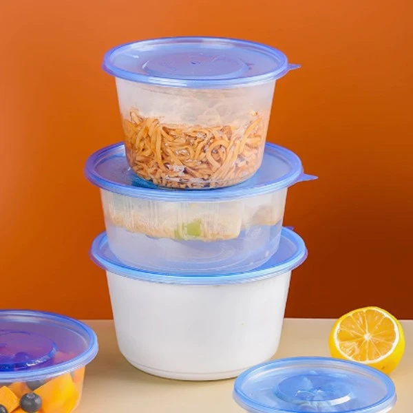 Disposable Circular Double-layer Lunch Box Noodle Packaging Box
