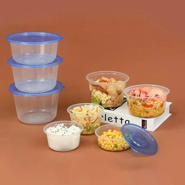 Disposable Circular Double-layer Lunch Box Noodle Packaging Box