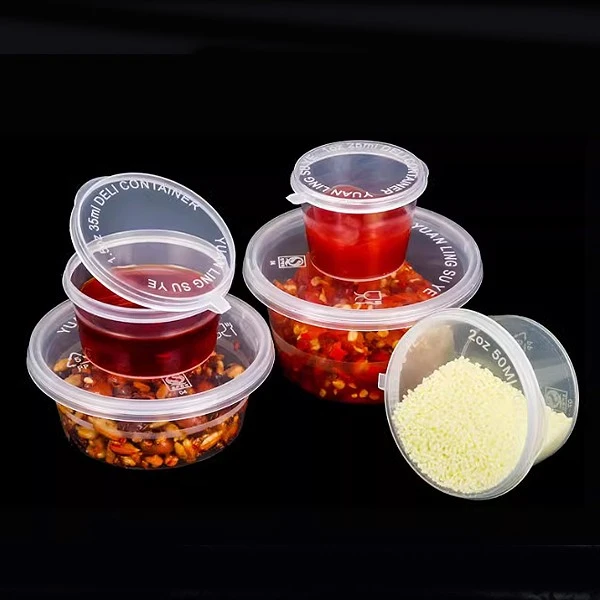 Disposable Condiment Cup (with Lid) Portioning Cups