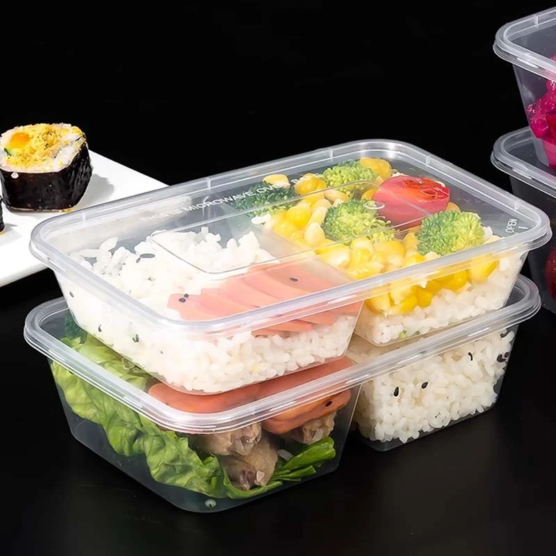 Disposable Double Compartment Packaging Box For Takeaway Food