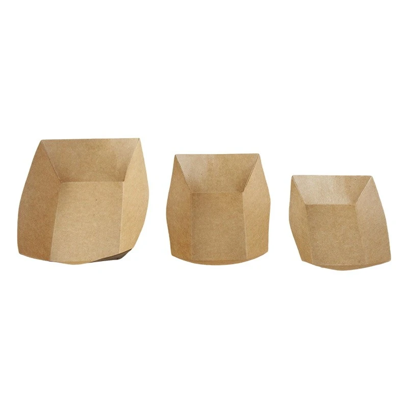 Disposable Eco-friendly Kraft Paper Boat Bowl