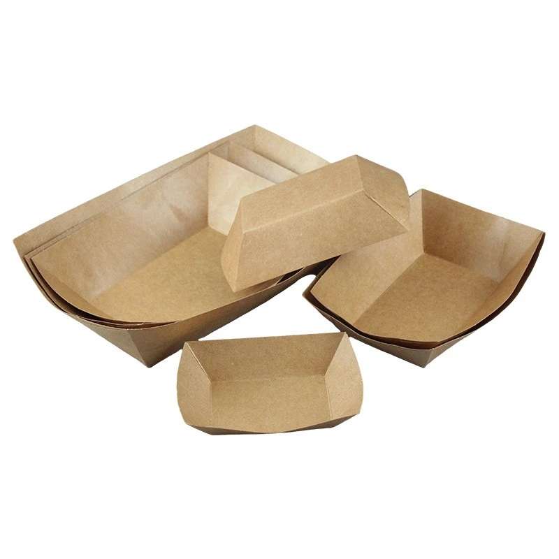 Disposable Eco-friendly Kraft Paper Boat Bowl