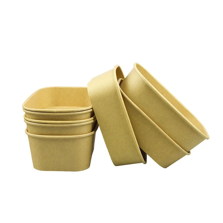 Disposable Praft Paper Lunch Box For Salads Porridge