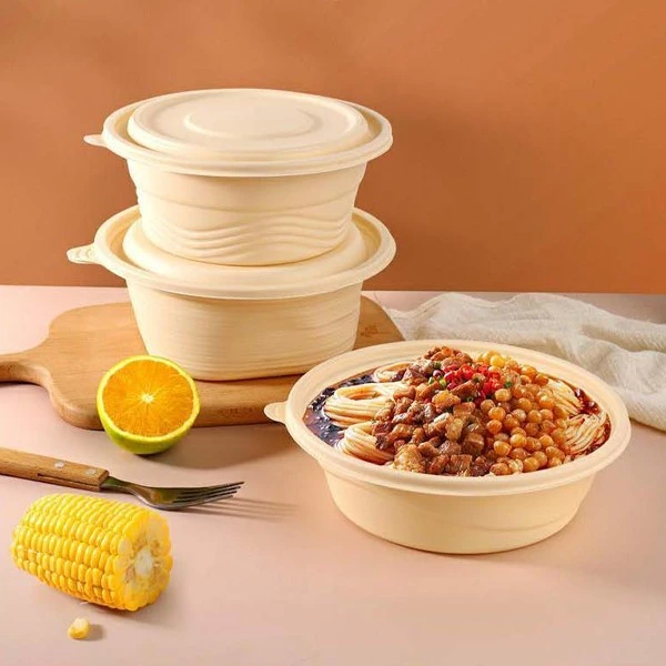 Environmentally Friendly Biodegradable Corn Starch Based Round Bowl