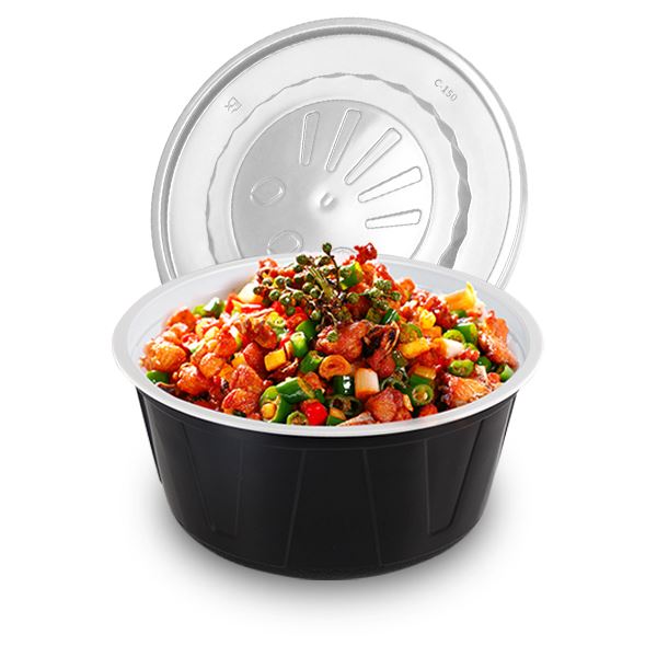 Circular Plastic Soup Bowl With Lid Lunch Box