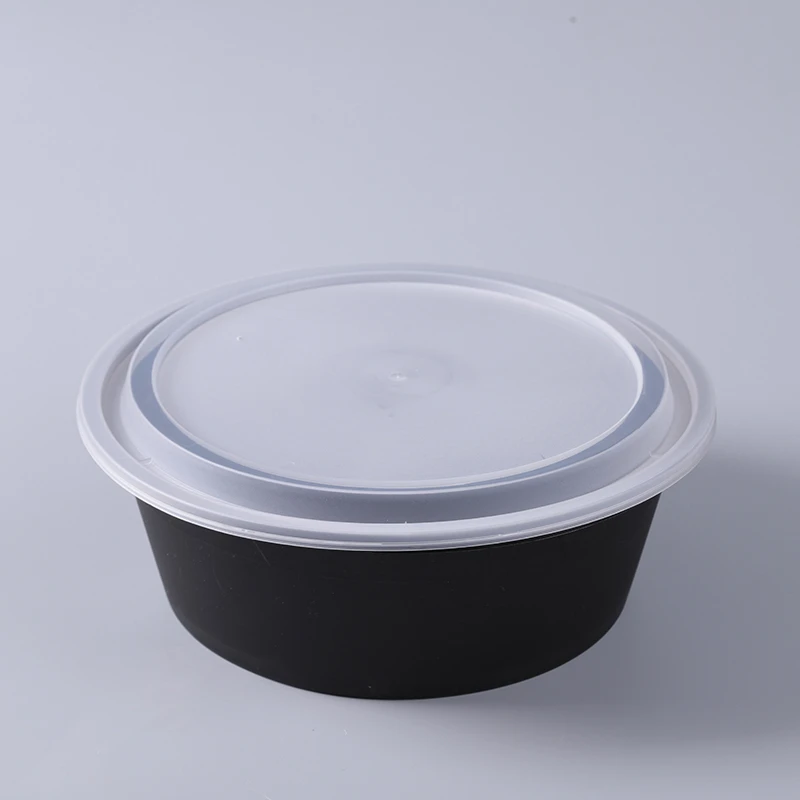Round Plastic Bowl Black For Soup