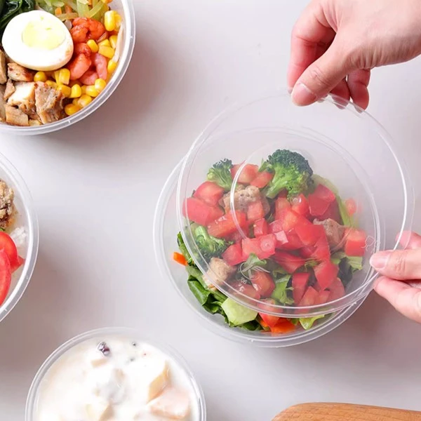 Plastic Transparent Soup Bowl With Lid For Takeout, Whole Box