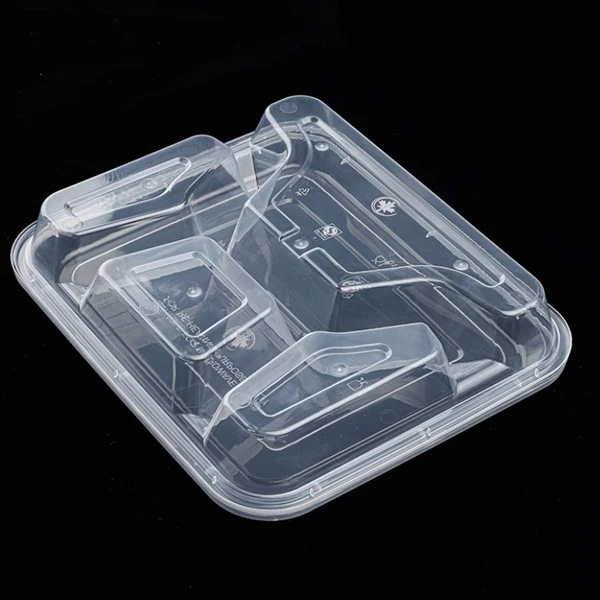 Square Four Grid Injection Molded Lunch Box