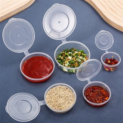 Circular Transparent Sauce Cup Dipping Box