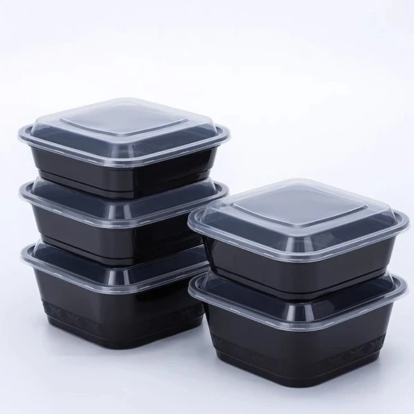 Square Takeaway Packaged Salad Light Food With Lid
