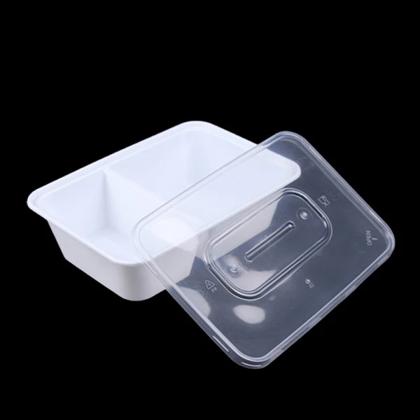 Rectangular Food Box Takeaway Food Grade 2 Compartments