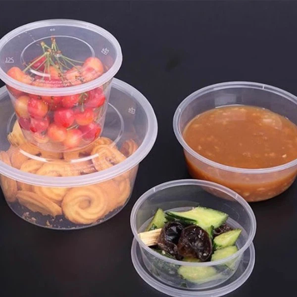 Transparent Injection Molded Takeaway Packaging Round Bowl