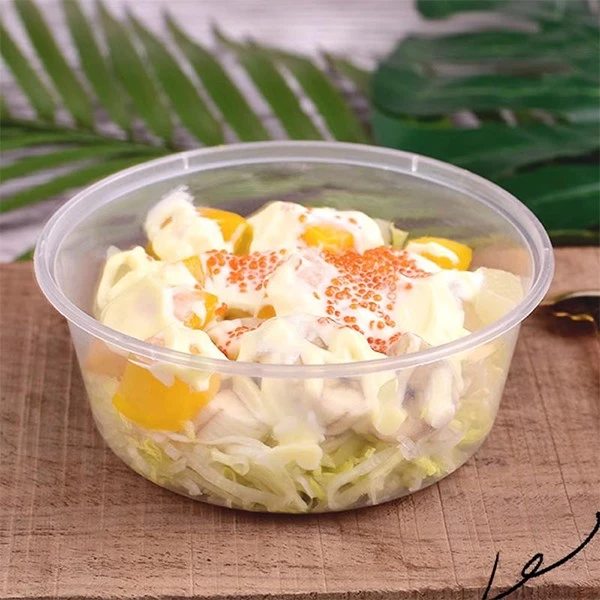 Transparent Thickened Round Bowl Food Grade Plastic