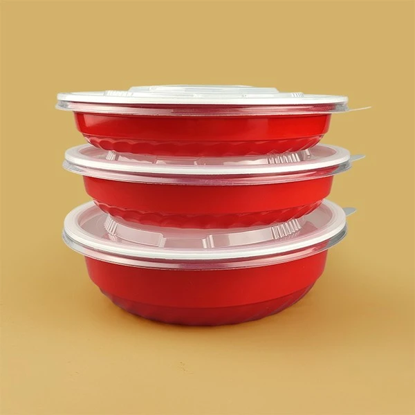 Wholesale Customized Circular Disposable Plastic Lunch Boxes